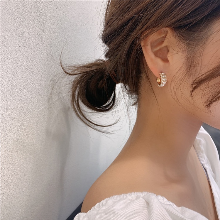 Khuyên Tai Nữ Hình Chữ C Thời Trang Hàn