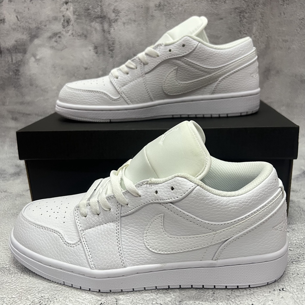 Giày Thể Thao Jordan 1 Low Triple White - Bản Cao Cấp