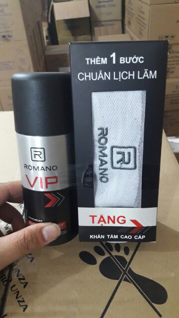 Xịt toàn thân Romano Vip 150g tặng nước hoa bỏ túi 18ml