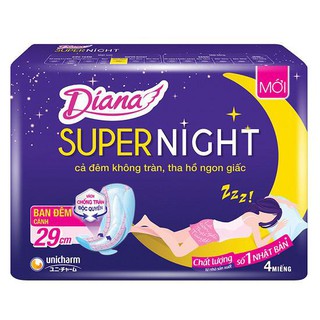 Băng vệ sinh diana super night 29cm 4m