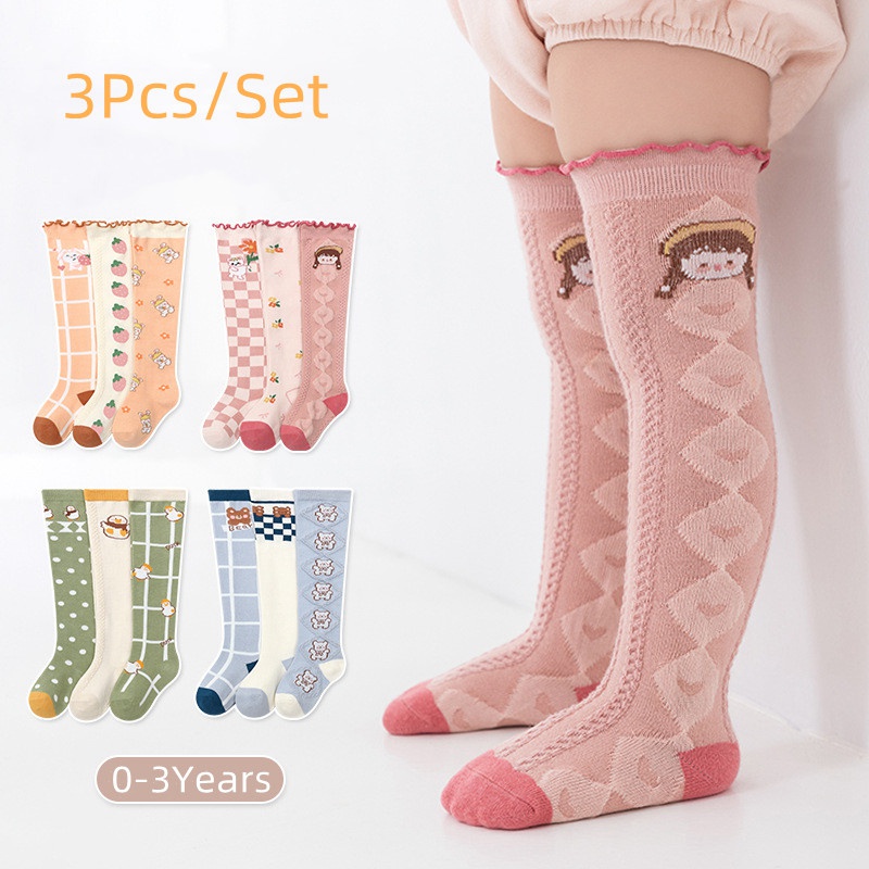Set 3 Đôi Tất Cotton Dễ Thương Cho Bé 0-3 Tuổi
