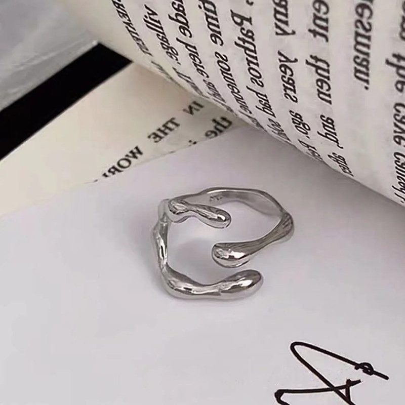 Nhẫn Kim Loại Đính Hạt Giả Ngọc Trai Thời Trang