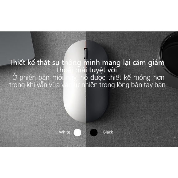 Chuột Xiaomi Gen 2 Không Dây Thiết kế nhỏ gọn, Tương Thích Nhiều Thiết Bị, Nút Bấm Êm, Độ nhạy đạt chuẩn