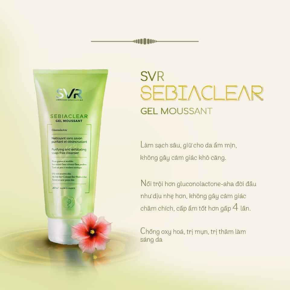 Gel Rửa Mặt Không Chứa Xà Phòng SVR Sebiaclear Gel Moussant