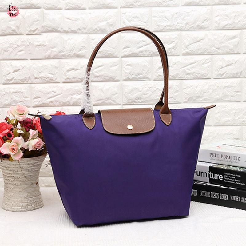 LONGCHAMP Túi Tote Nylon Đeo Vai Sức Chứa Lớn  Túi Xách Vải Oxford Cho Mẹ