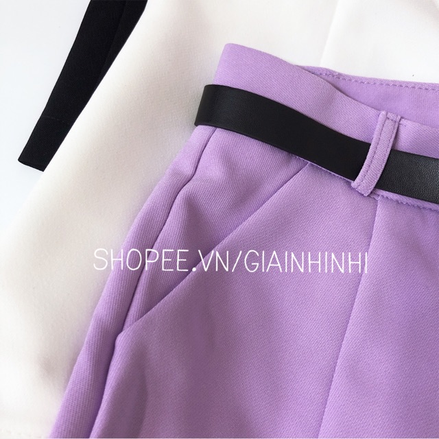 Quần short vải kèm đai hàng đẹp form chuẩn QS202 - NhiNhi Shop
