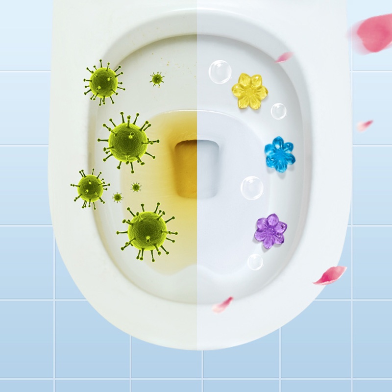 Gel khử mùi bồn cầu, lavabo diệt khuẩn toilet hiệu quả- gel thơm dính bồn cầu hình hoa