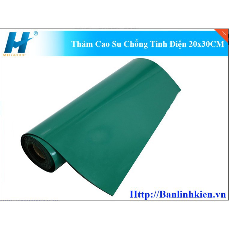 Thảm Cao Su Chống Tĩnh Điện 20x30Cm (Thảm Hàn Linh Kiện)