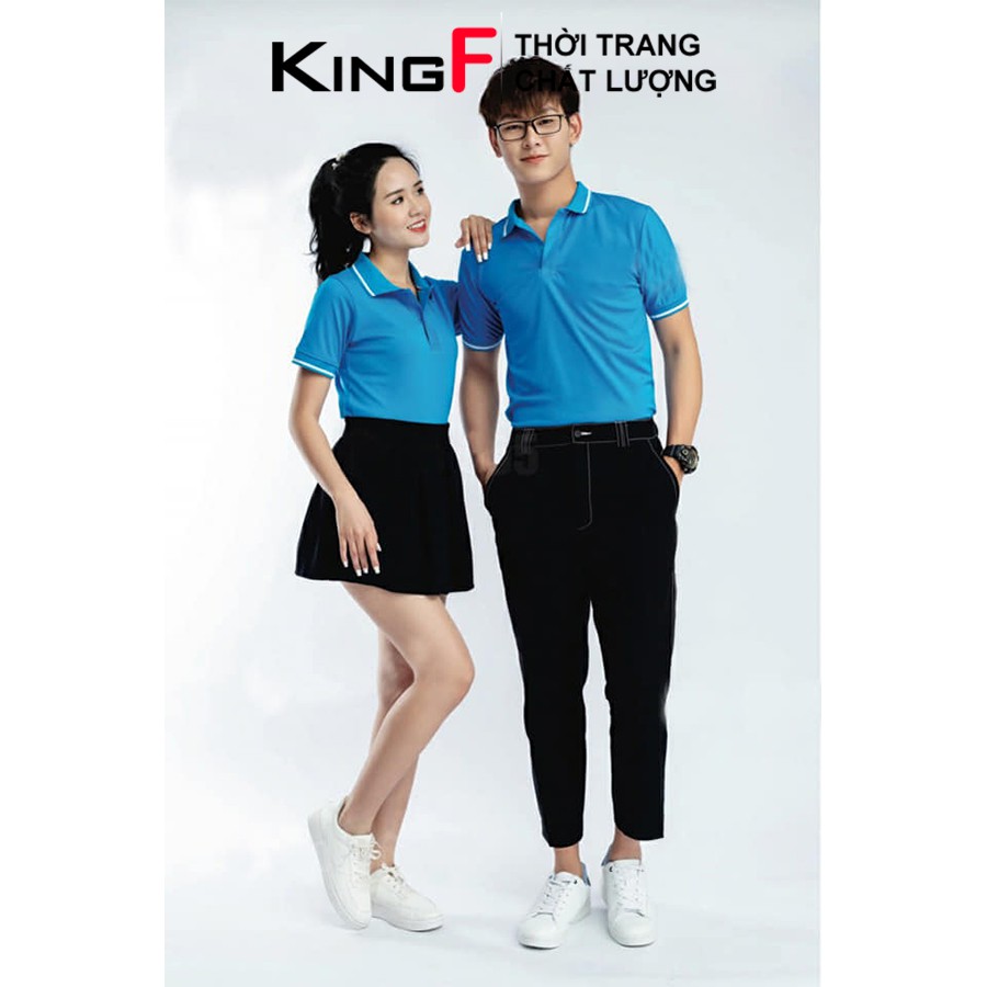 Áo polo KINGF vải cá sấu mè không bị xù lông - Thích hợp nam nữ mặc nhà, đi chơi, đi du lịch, đồng phục | BigBuy360 - bigbuy360.vn