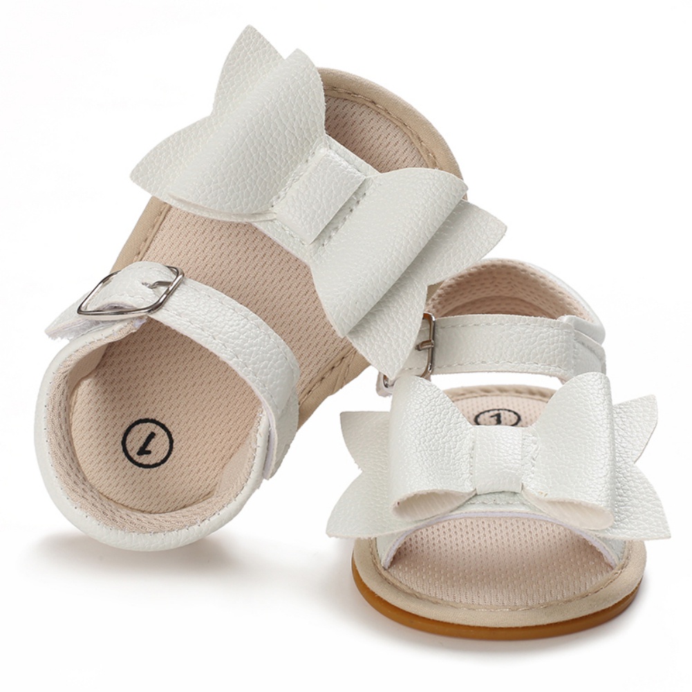 Giày sandal đính nơ chống trượt thời trang mùa hè dành cho bé gái