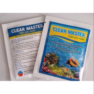 Clear master siêu lọc nước.Giúp nước trong sạch đẹp. Gói 10g