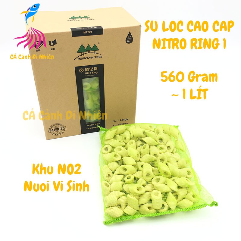 Sứ lọc cao cấp Nitro Ring 1 Khử NO2 nuôi vi sinh - Mountain Tree cho hồ cá