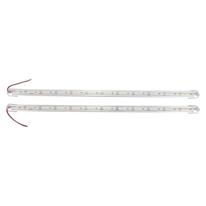 Set 2 đèn LED 12V 50cm chống nước màu trắng bằng hợp kim nhôm