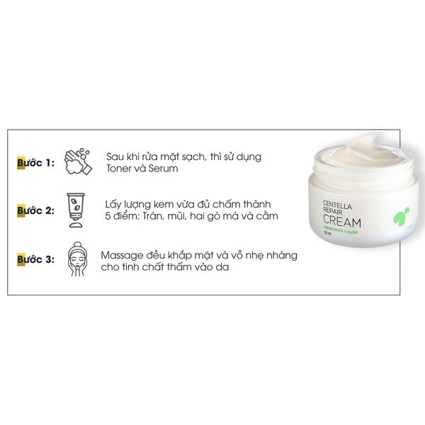 KEM DƯỠNG ẨM, PHỤC HỒI DA RAU MÁ GOODnDOC CENTELLA REPAIR CREAM GentsOfficialStore