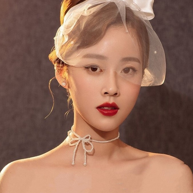 Vòng cổ choker mặt nơ ngọc trai nhân tạo phong cách retro Hàn Quốc thanh lịch thời trang làm quà tặng cho nữ
