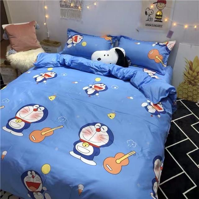 Bộ ga gối cottong poly vỏ chăn 5 món bò sữa chọn mẫu hoặc ib mẫu vỏ chăn kích thước 2mx2m2