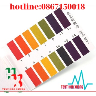 [1 Hộp 20 Tệp ] Giấy Quỳ Tím Thử Độ pH Thang Đo Từ 1 Đến 14
