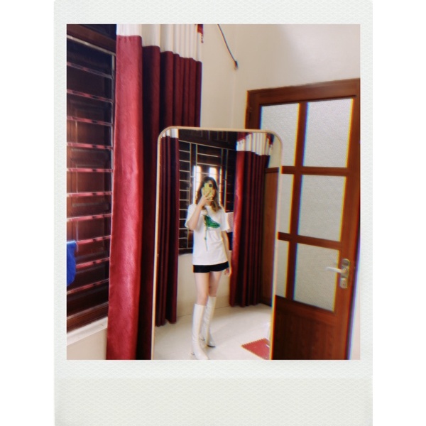 Áo thun nữ, Áo phông giày buộc dây form rộng hàng QC loại 1