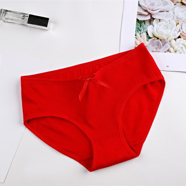 [ Free Ship - Được Chọn Màu ] Quần Lót Cotton Đính Nơ Nhiều Màu Đẹp