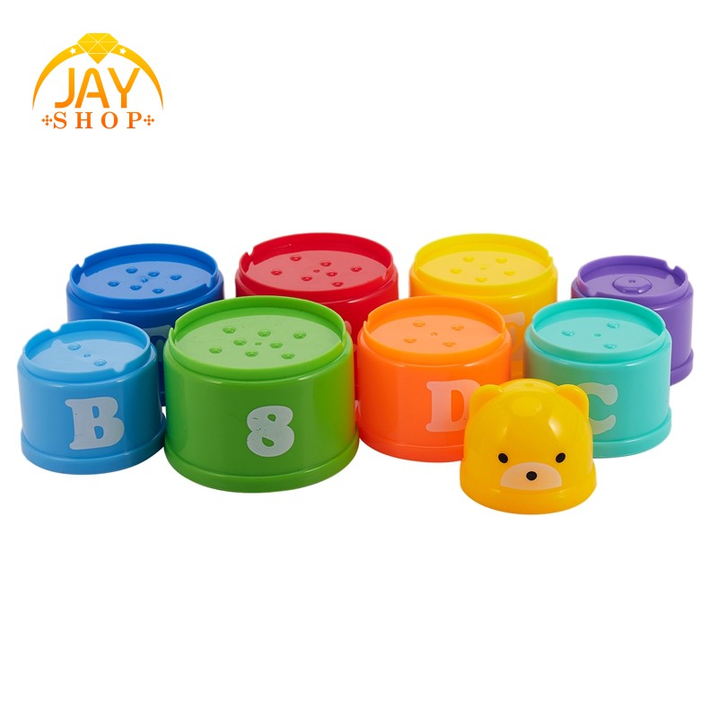 Set 9 Cốc Đồ Chơi Giáo Dục Cho Bé 6 Tháng Tuổi