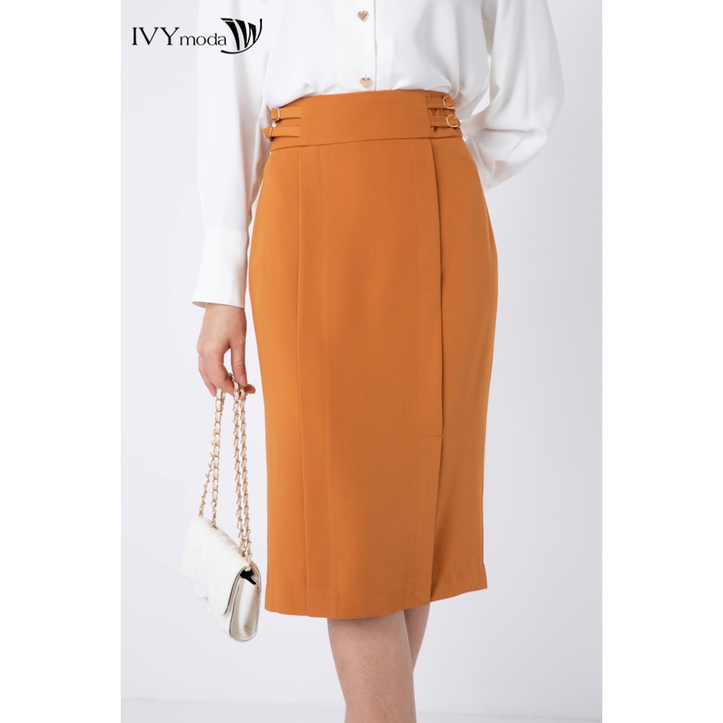 Chân váy bút chì cạp cao IVY moda MS 30M6046