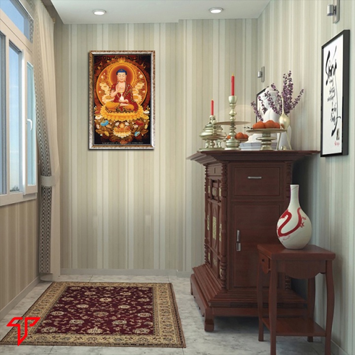 Tranh Phật Dược sư treo tường, tranh treo phòng thờ