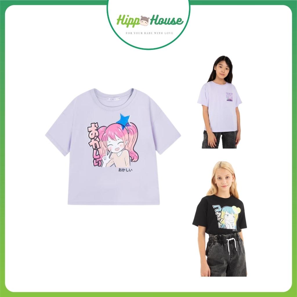 Áo phông Cộc Tay Áo Thun cho Bé Gái Hippo House Size Đại 25 – 60kg Dáng Croptop Chất Cotton Mềm Mịn