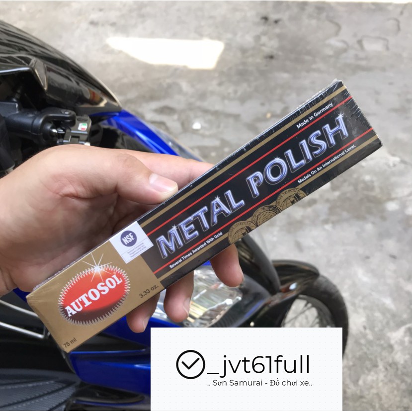 Kem đánh bóng kim loại Autosol Metal Polish 75ml làm sáng như mới nhôm, đồng, kẽm, inox, crôm