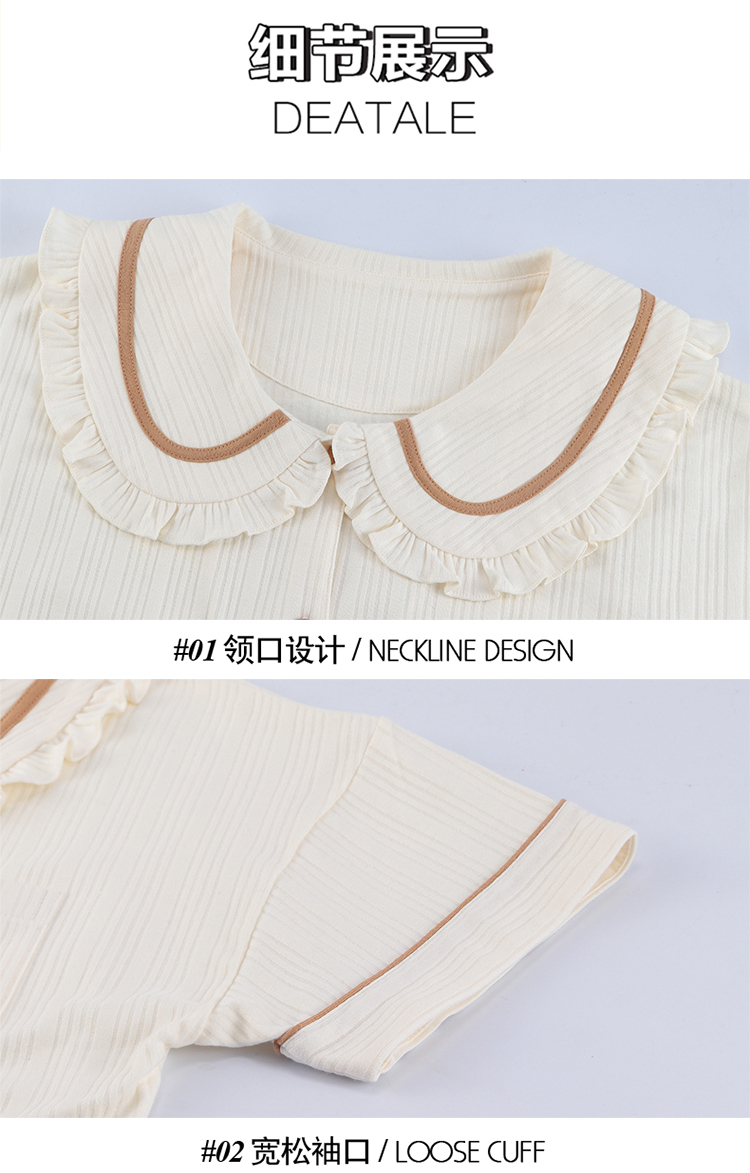 Bộ Đồ Ngủ Cotton Tay Ngắn Thoải Mái Kiểu Dáng Đơn Giản Đáng Yêu Dành Cho Nữ | BigBuy360 - bigbuy360.vn