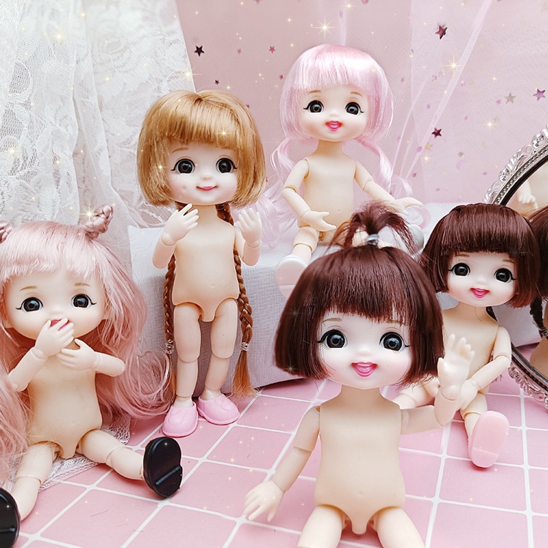 Bjd Dolls 13 Joint Naked Body Mini Doll Cute Smile Face 16cm Bjd Doll Girl Gift