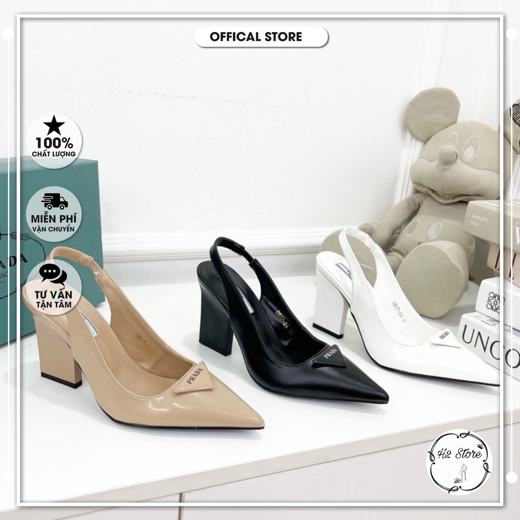 👠👟 Sandal prada gót dẹt quai sau fullbox ⚡