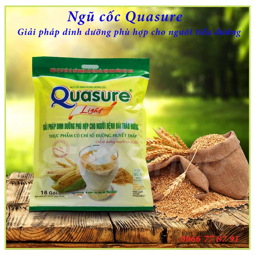 Ngũ cốc dành cho người tiểu đường, ăn kiêng Quasure Light túi 400g