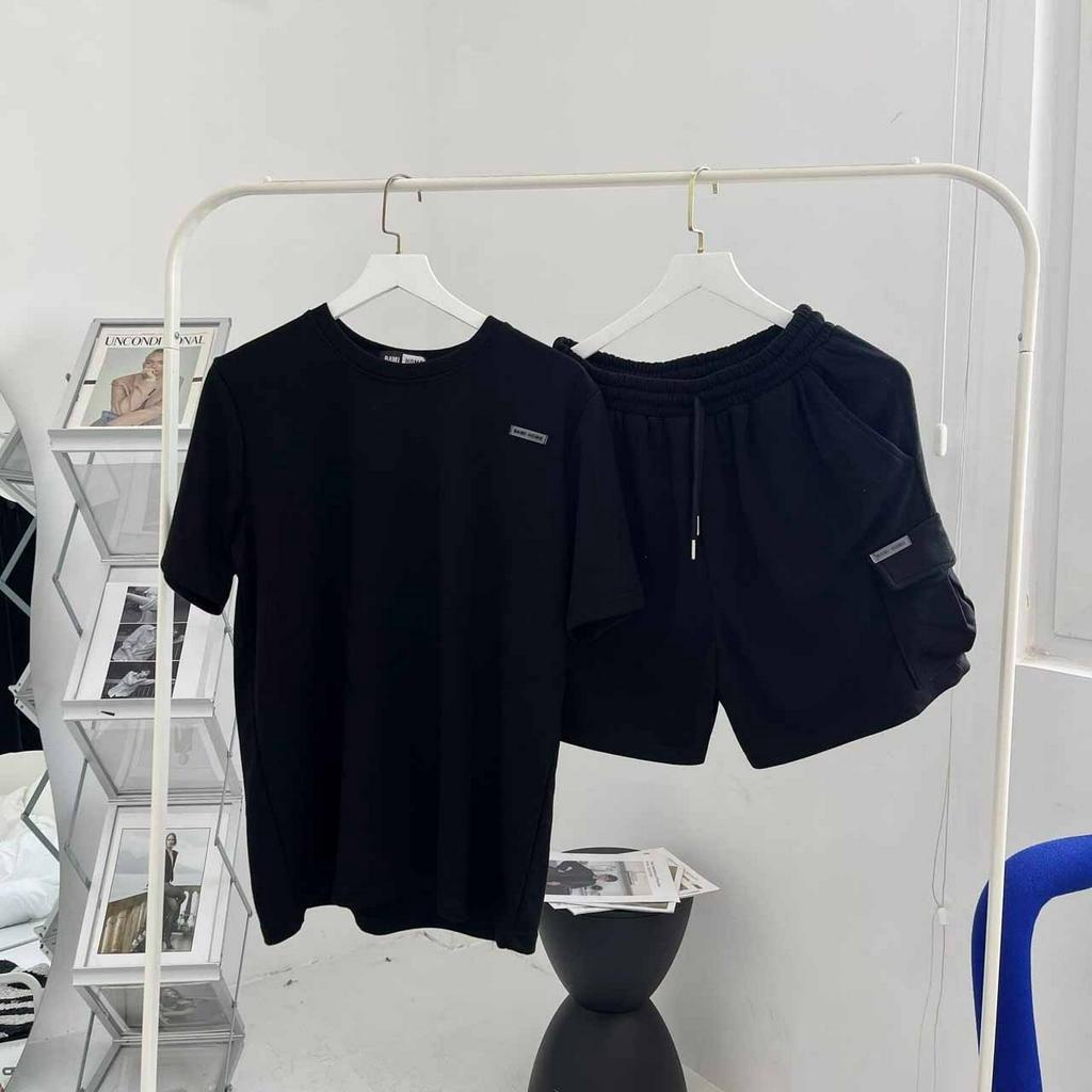 đồ bộ mặc nhà ESSEOTIALS vải thun da cá siêu mát - bộ thể thao chất thấm hút mồ hôi phong cách thể thao trẻ trung