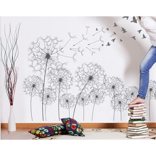 Decal dán tường Bồ công anh và đàn chim