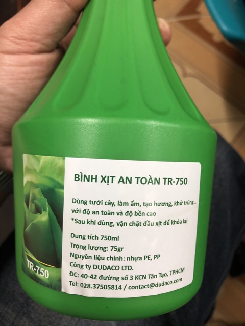 Bình xịt 750 ml Dudaco  Tiện dụng