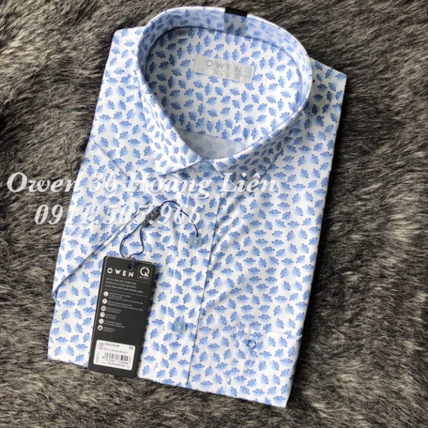 OWEN - Áo Sơ mi ngắn tay Owen chất sợi tre BA90003 - Áo sơ mi nam ngắn tay [Cam kết chính hãng]