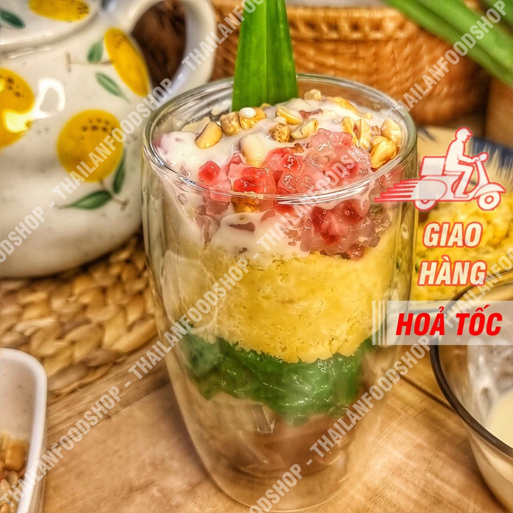 Set Chè Sương Sa Hạt Lựu Bánh Lọt Cốt Dừa Đầy Đủ Nguyên Liệu  (Nấu 8-12 Chén) - Set Tự Nấu