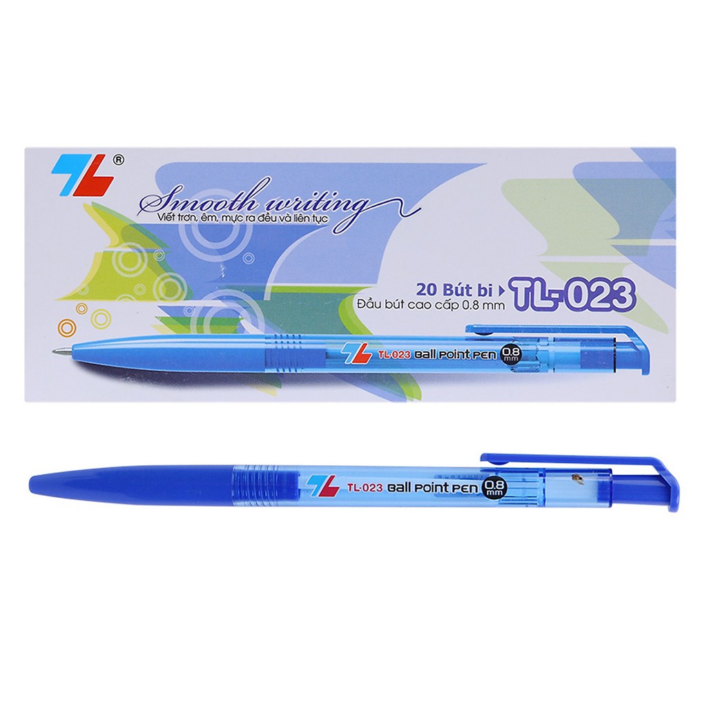 Hộp 20 bút bi TL023 ngòi 0.8mm