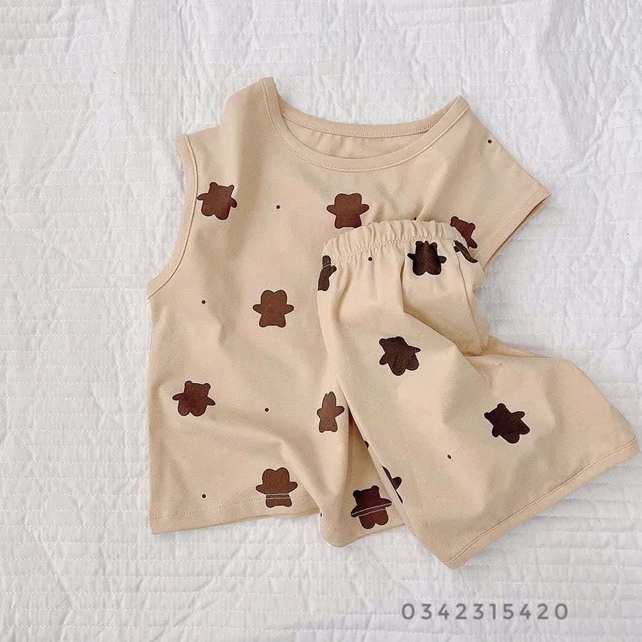 [MỚI] Bộ Đồ Sát Nách Oh Baby Phong Cách Hàn Quốc Cho Bé Hè 2022