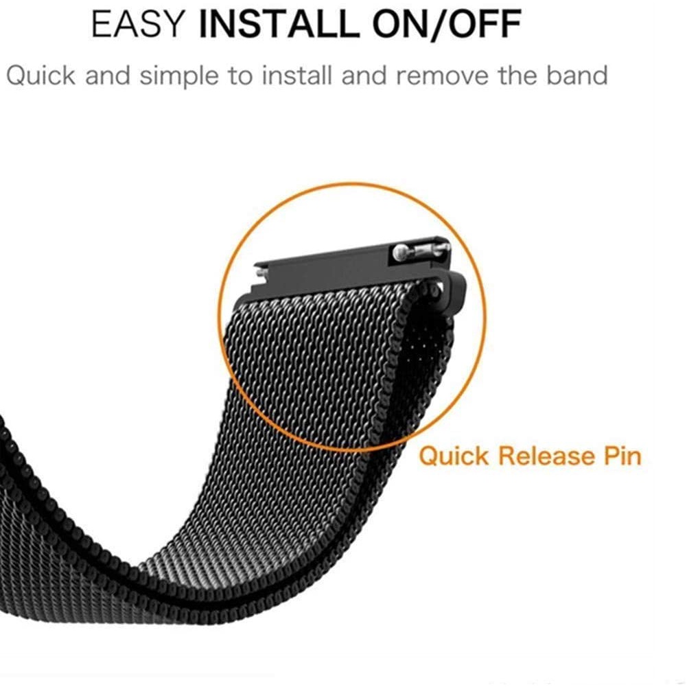Dây Đeo Inox Milanese Cho Đồng Hồ Thông Minh Samsung Active 2 Gear S3 band 22mm 20mm Galaxy watch 4