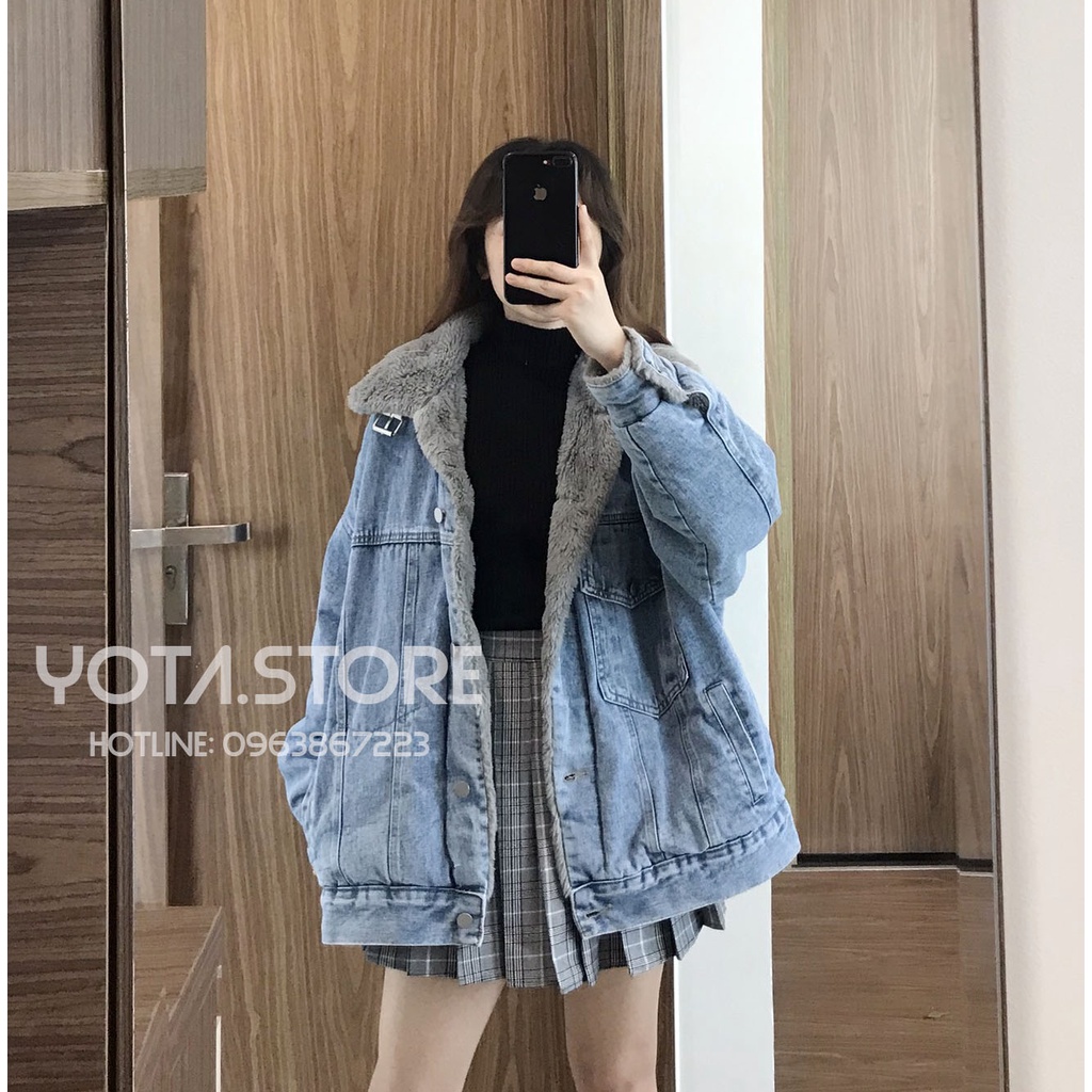 Áo khoác jeans lót lông - KL07