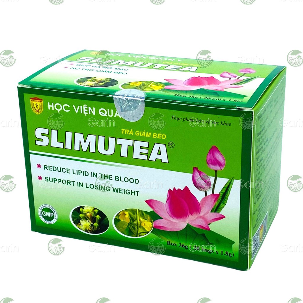 Bộ 2 hộp Trà giảm béo SLIMUTEA Học Viện Quân Y (20 gói x 2)  làm giảm lượng mỡ thừa cơ thể, giúp giảm cân hiệu quả