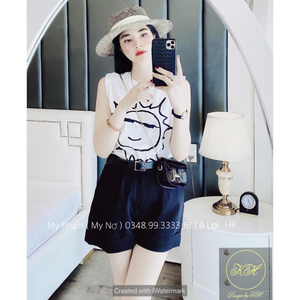 Set áo phông mặt trời mix sooc 2 màu cực chất S04, thời trang nữ Hamoon | BigBuy360 - bigbuy360.vn