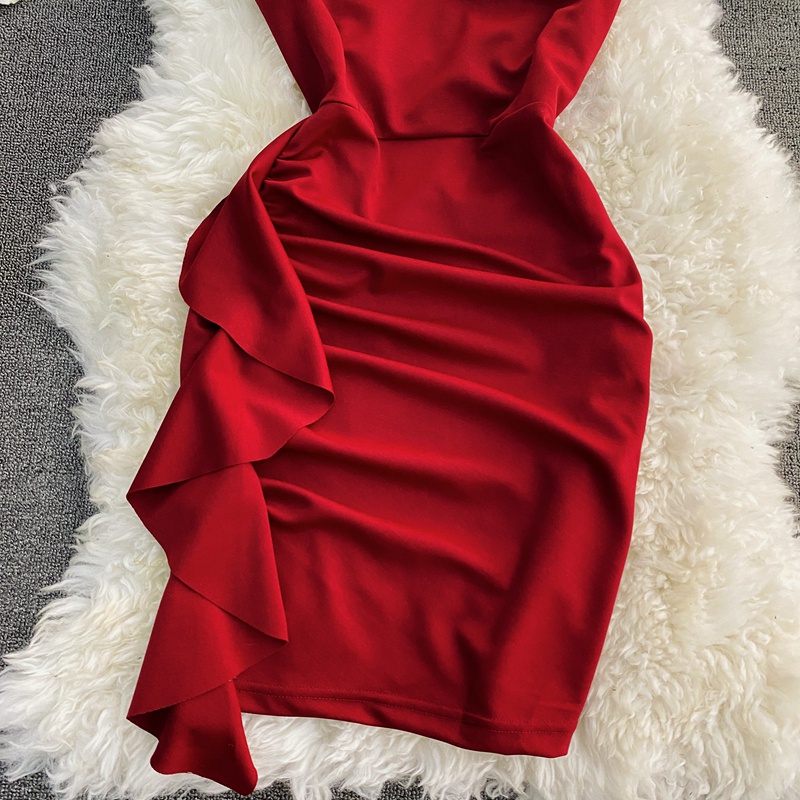 🌸Hàng Order🌸 Váy Đầm Body Lệch Vai Bèo Ngún Hông Tiệc Cưới Thanh Lịch Nữ Tính 🌸Hàng Quảng Châu