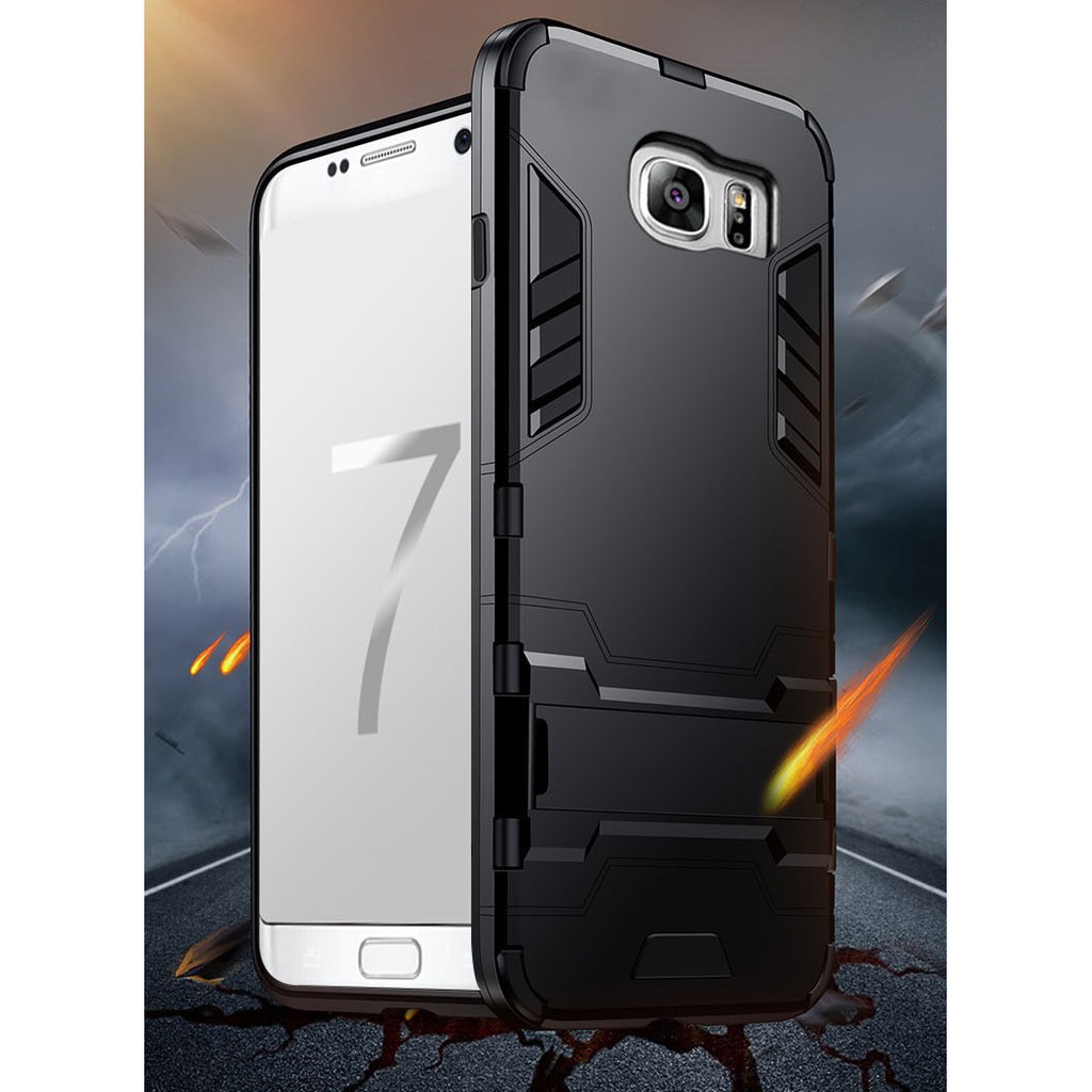 Ốp Lưng SAMSUNG S7 EDGE/NOTE5 Chống Sốc Iron Man Màu Đen