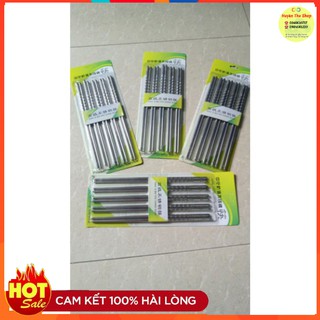 Combo 25 đôi đũa inox (5 vỉ)
