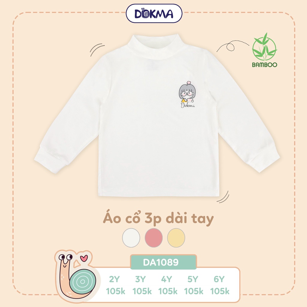 Áo cổ 3 phân sợi tre mềm mịn Dokma DA810, DA912,  DA1089
