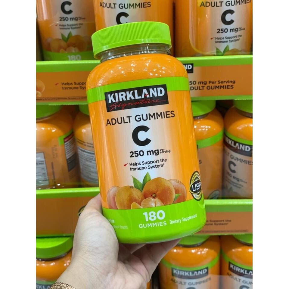 Kẹo dẻo bổ sung Vitamin C Kirkland Adult Gummies C 250mg của Mỹ