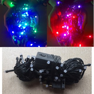 Dây đèn led nhấp nháy 7 màu dài 8,4m màu đen