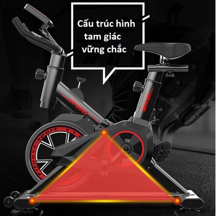 Xe đạp tập thể dục tại nhà Senmax 7077 Sport bike Q7 - Xe đạp thể thao trong nhà Khung thép chắc chắn màn hình điện tử